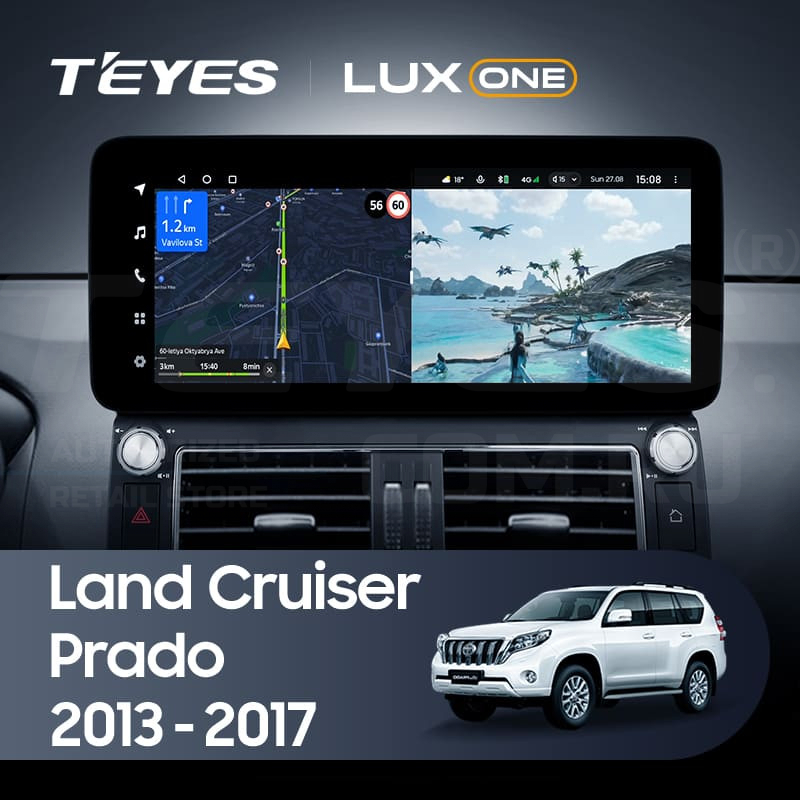 

Штатная магнитола Teyes LUX ONE 360 6/128 Toyota Land Cruiser Prado 150 (2013-2017) F1, Lux One