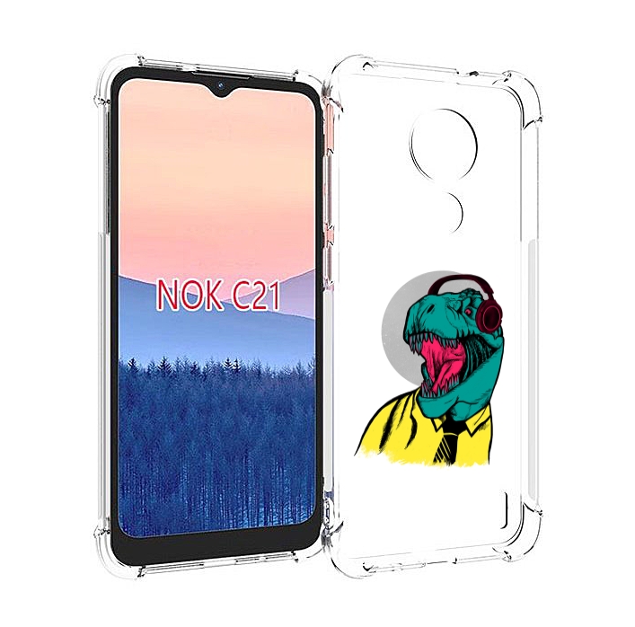 

Чехол MyPads дино для Nokia C21, Прозрачный, Tocco