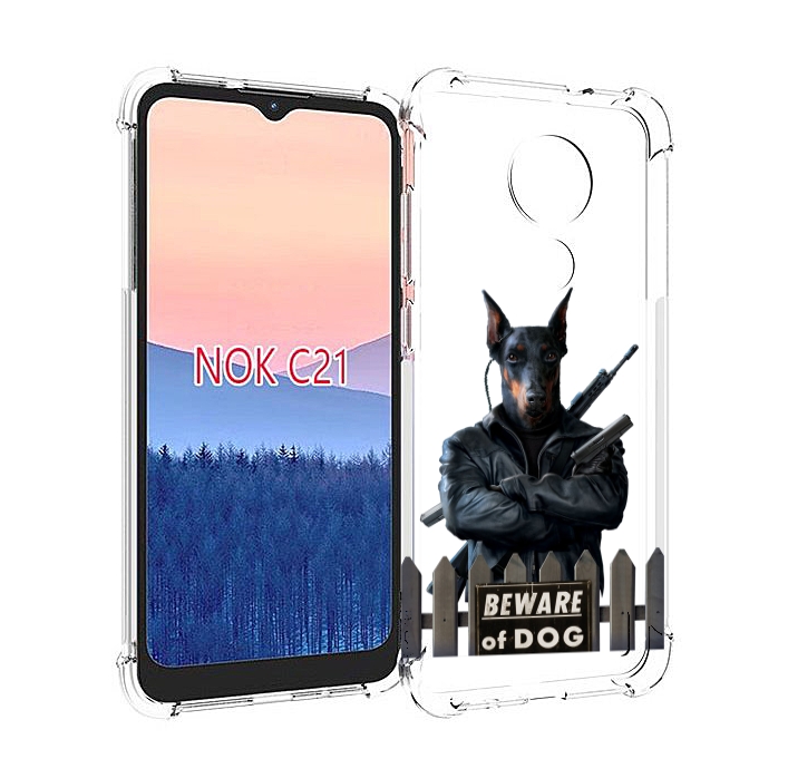 

Чехол MyPads доберман для Nokia C21, Прозрачный, Tocco