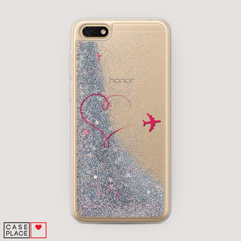 

Чехол Awog на Honor 7A/Y5 Prime 2018/Y5 2018 "Сердце и самолет", Разноцветный, 65291-1
