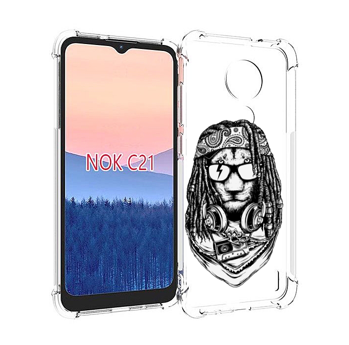 

Чехол MyPads дреды льва для Nokia C21, Прозрачный, Tocco
