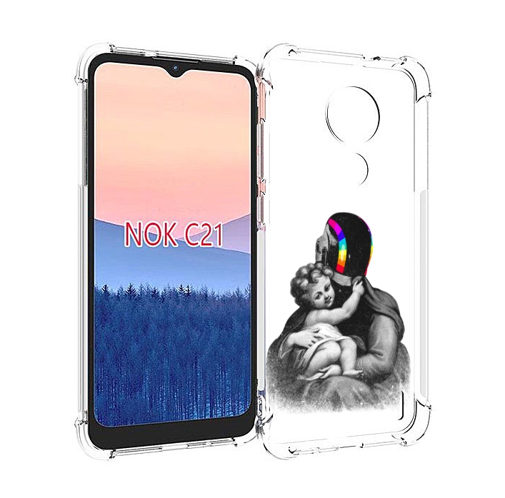 

Чехол MyPads защитник в шлеме для Nokia C21, Прозрачный, Tocco