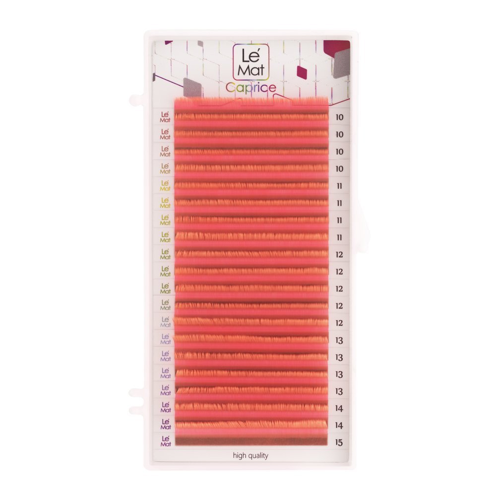 

Ресницы Neon Red Le Maitre Caprice 20 линий D 0.07 MIX 6-13 mm, Красный
