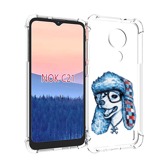 

Чехол MyPads зимний пес для Nokia C21, Прозрачный, Tocco