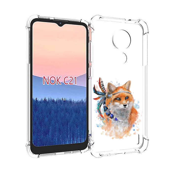 

Чехол MyPads инду лиса для Nokia C21, Прозрачный, Tocco