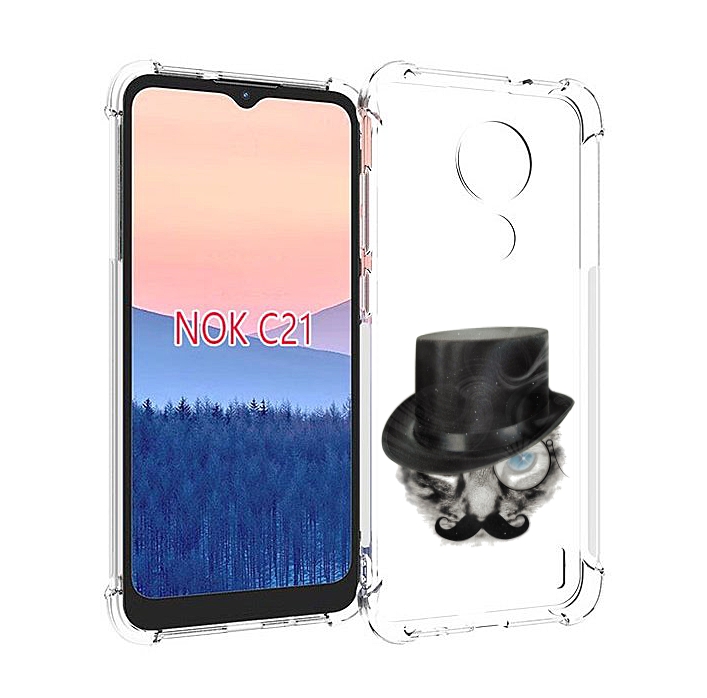 

Чехол MyPads интелегентный кот для Nokia C21, Прозрачный, Tocco
