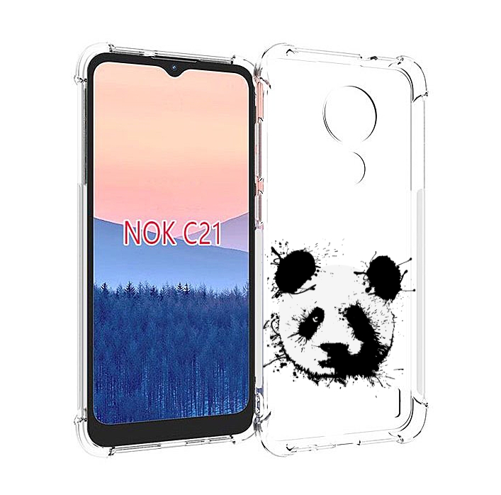 

Чехол MyPads клякса-панда для Nokia C21, Прозрачный, Tocco
