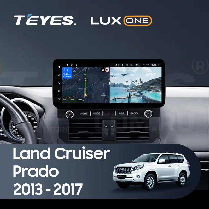 

Штатная магнитола Teyes LUX ONE 6/128 Toyota Land Cruiser Prado 150 (2013-2017) F2, Lux One