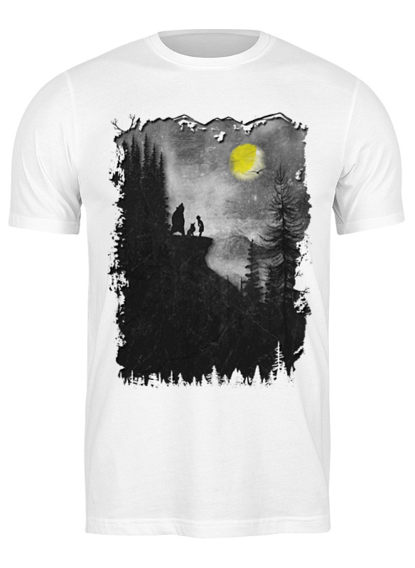 

Футболка мужская Printio Mountains friends белая 2XL, Белый, Mountains friends