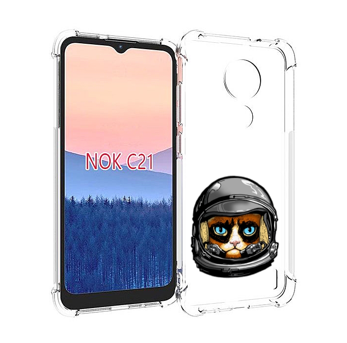 

Чехол MyPads кот космонавт для Nokia C21, Прозрачный, Tocco