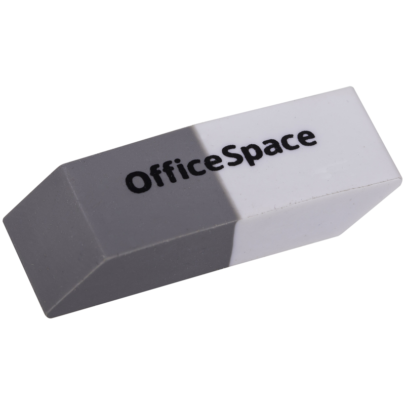 Ластик OfficeSpace, скошенный, комбинированный, термопластичная резина, 41*14*8мм, (40шт.)