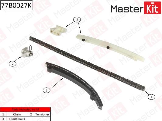 

Комплект Цепи Грм Opel Astra 1.0i-1.4i Z10xe/X12xe (Без Звездочек) MasterKit арт. 77B0027K