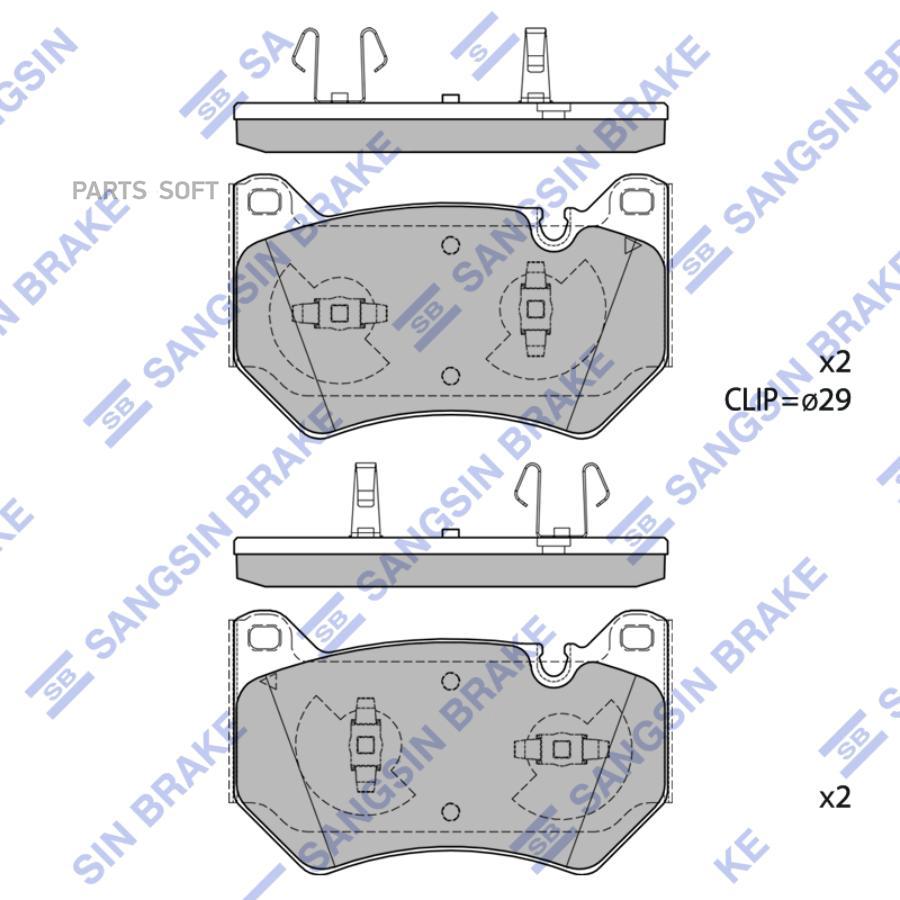 

Тормозные колодки Sangsin brake sp4518