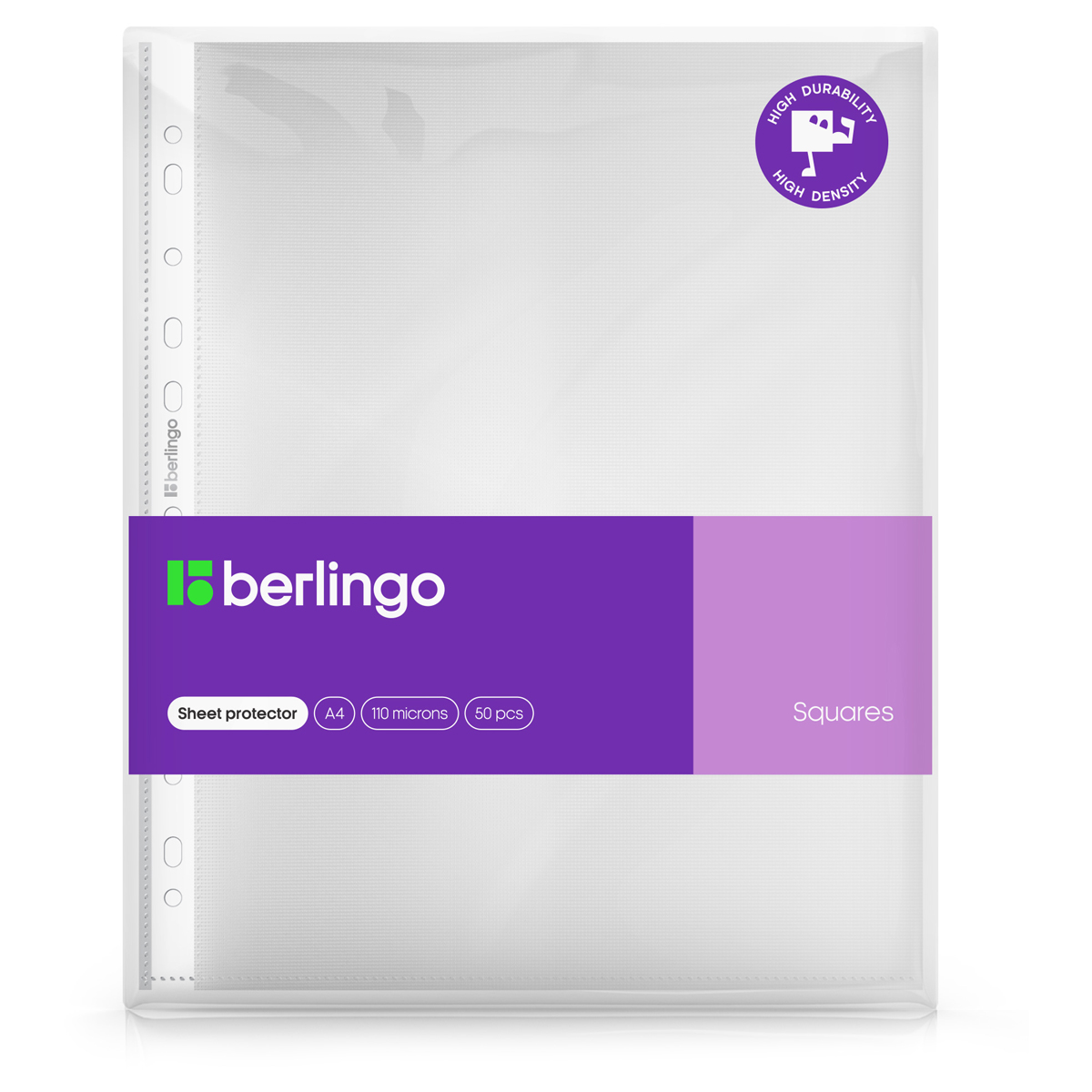 

Папка-вкладыш с перфорацией Berlingo "Squares", А4, 110мкм, рельефная текстура, матовая