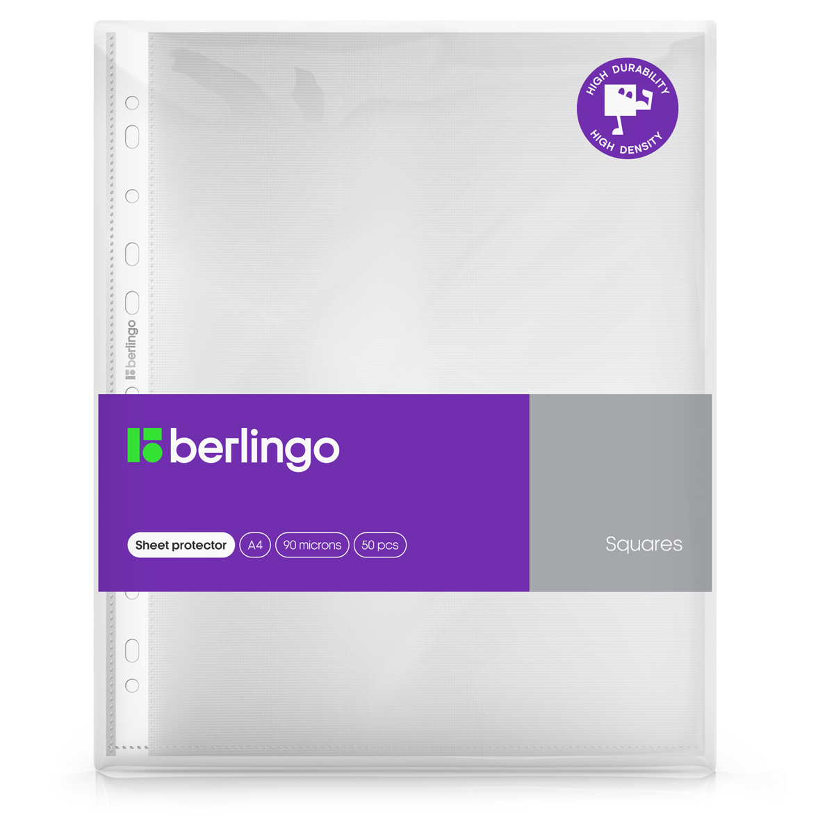 

Папка-вкладыш с перфорацией Berlingo Squares, А4, 90мкм, рельефная текстура, матовая, в