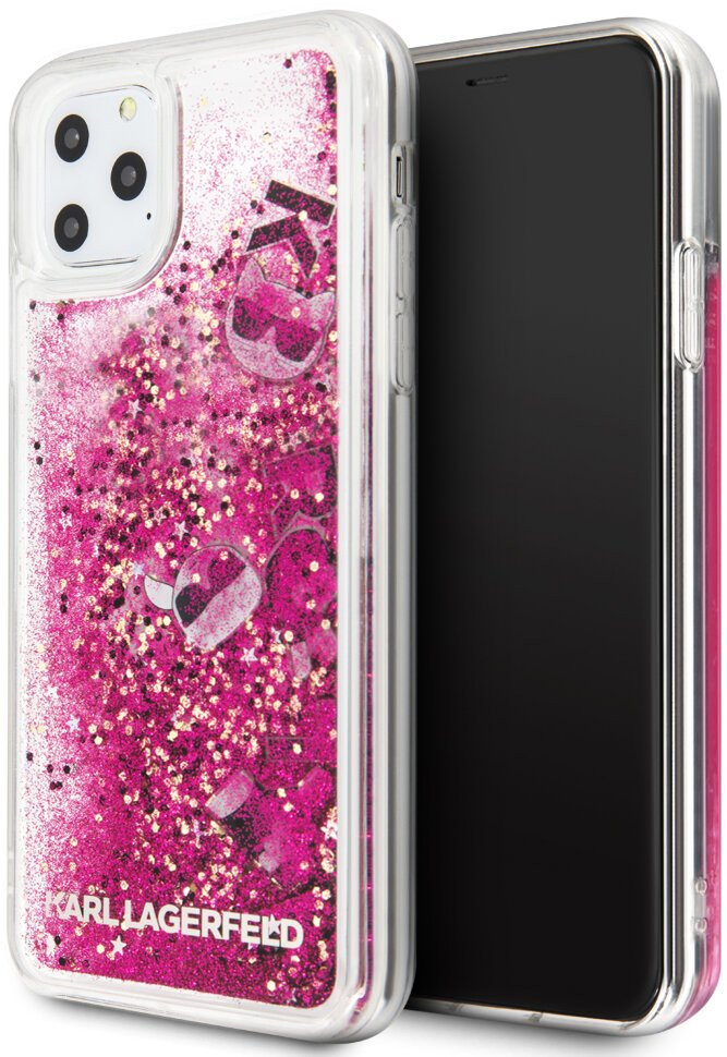 фото Чехол cg mobile karl lagerfeld liquid glitter floatting charms hard для iphone 11 pro max