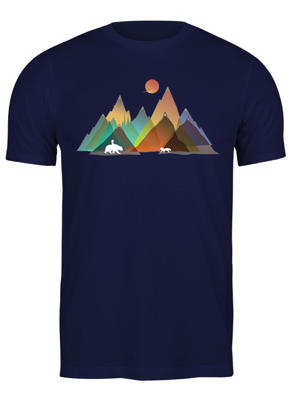 

Футболка мужская Printio Mountains colors синяя 2XL, Синий, Mountains colors