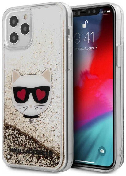 фото Чехол cg mobile karl lagerfeld liquid glitter choupette's head hard для iphone 12/12 pro