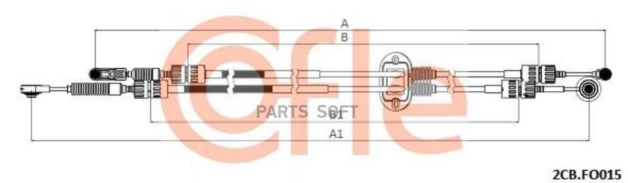 

92.2CB.FO015-трос КПП 1306/975+1224/945\ Ford Focus II 03-06