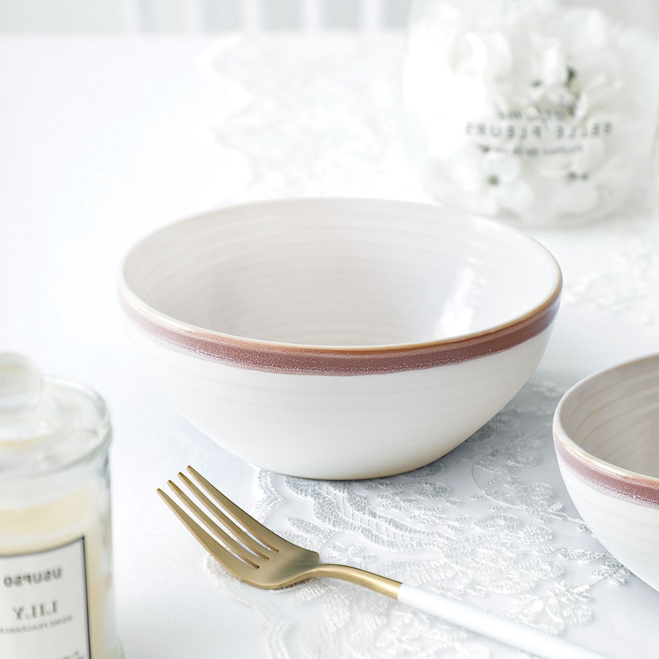 

Набор салатников White Stoneware коричневый 4 шт, Салатники White Stoneware