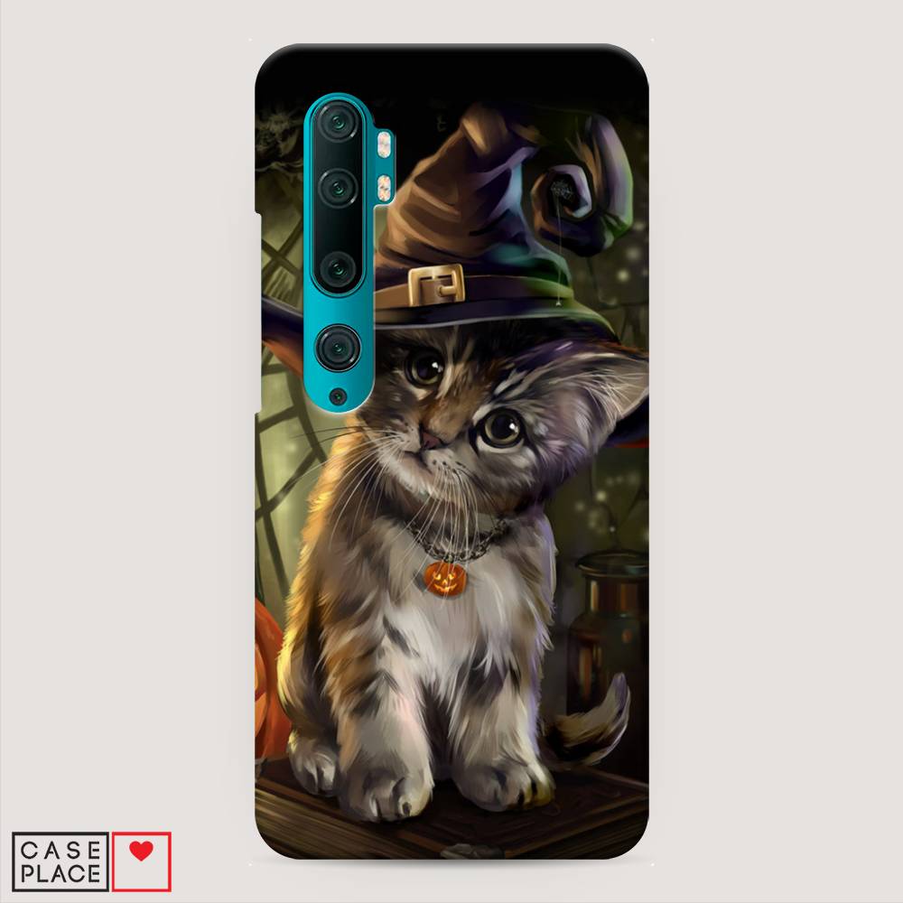

Пластиковый чехол "Кот на Хэллоуин" на Xiaomi Mi Note 10, 37320-1