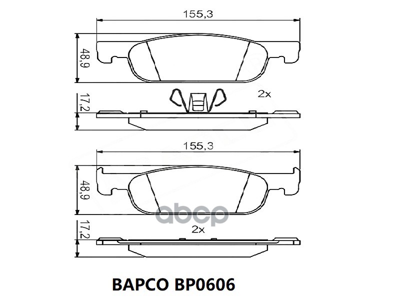 Колодки тормозные дисковые передние 0606 комплект BP0606