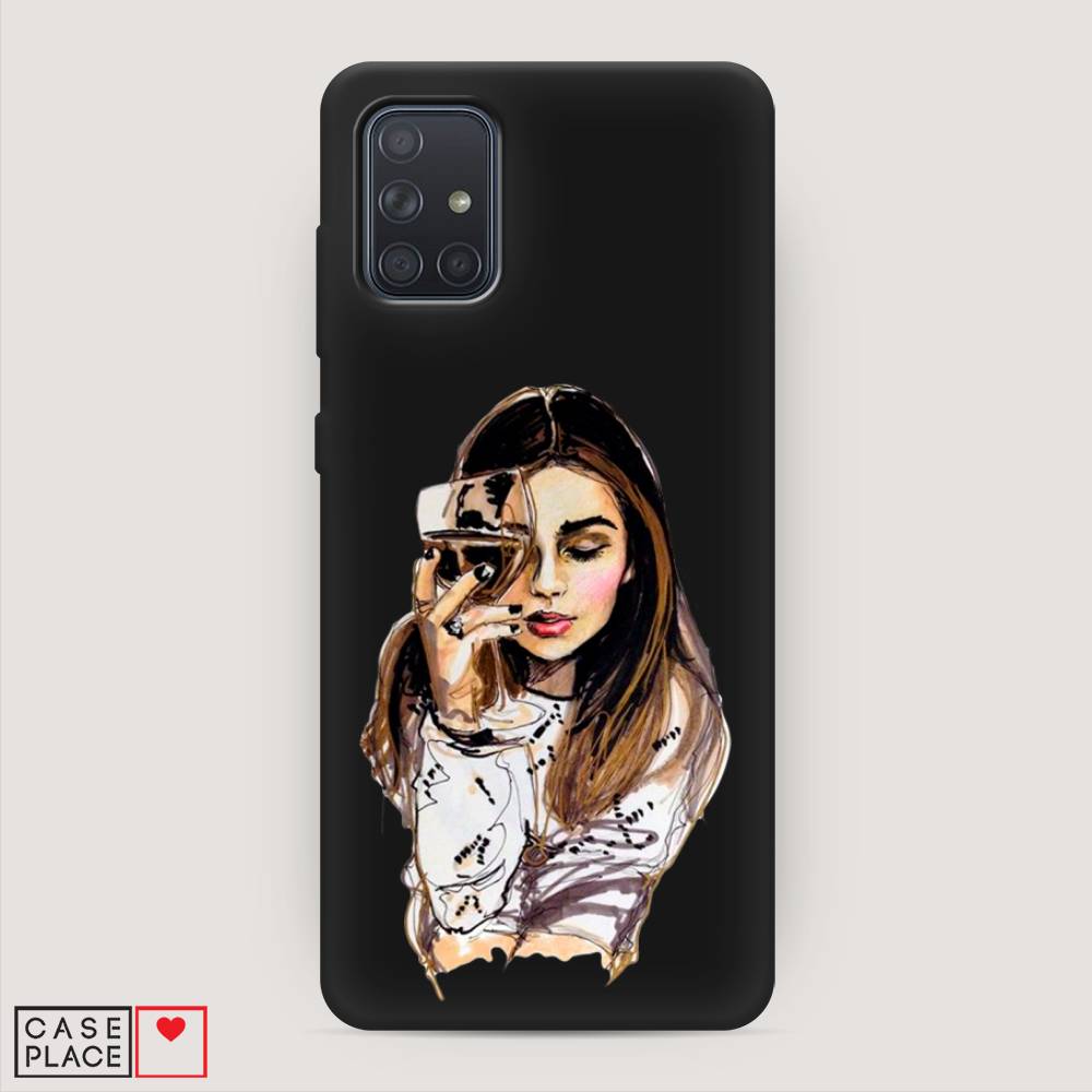 

Чехол Awog на Samsung Galaxy A71 4G "Девушка с бокалом", Разноцветный, 29052-1
