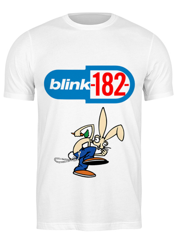 

Футболка мужская Printio Blink-182 rabbit белая M, Белый, Blink-182 rabbit