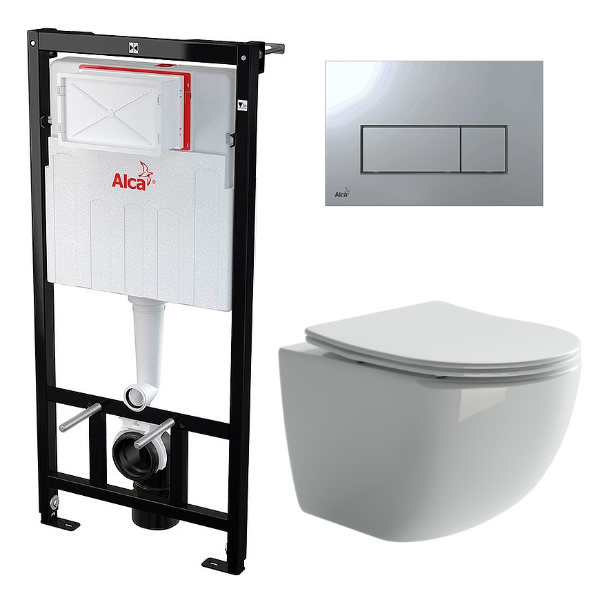 

Комплект инсталляция AlcaPlast + Унитаз Ceramica Nova Forma + кнопка хром