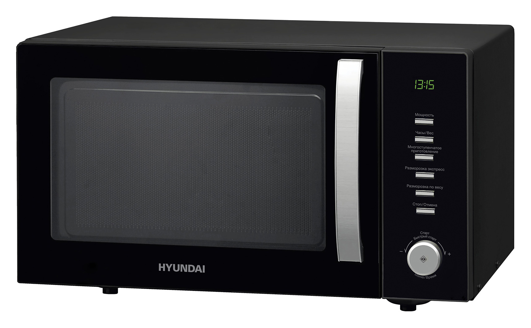 Микроволновая печь соло HYUNDAI HYM-D3028 черный микроволновая печь свч hyundai hym m2008 20л 700вт