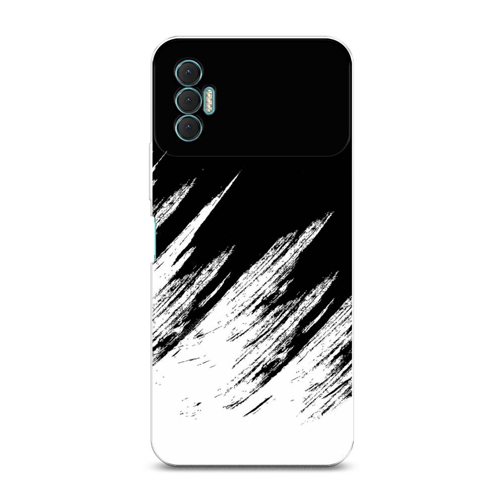 

Чехол Awog на Tecno Spark 8P "Черно белые брызги", Разноцветный, 301450-3