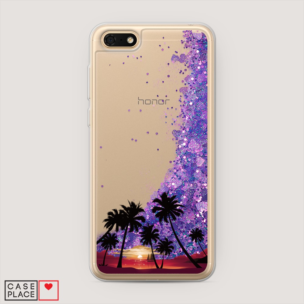 

Чехол Awog на Honor 7A/Y5 Prime 2018/Y5 2018 "Закат и пальмы", Разноцветный, 65292-1