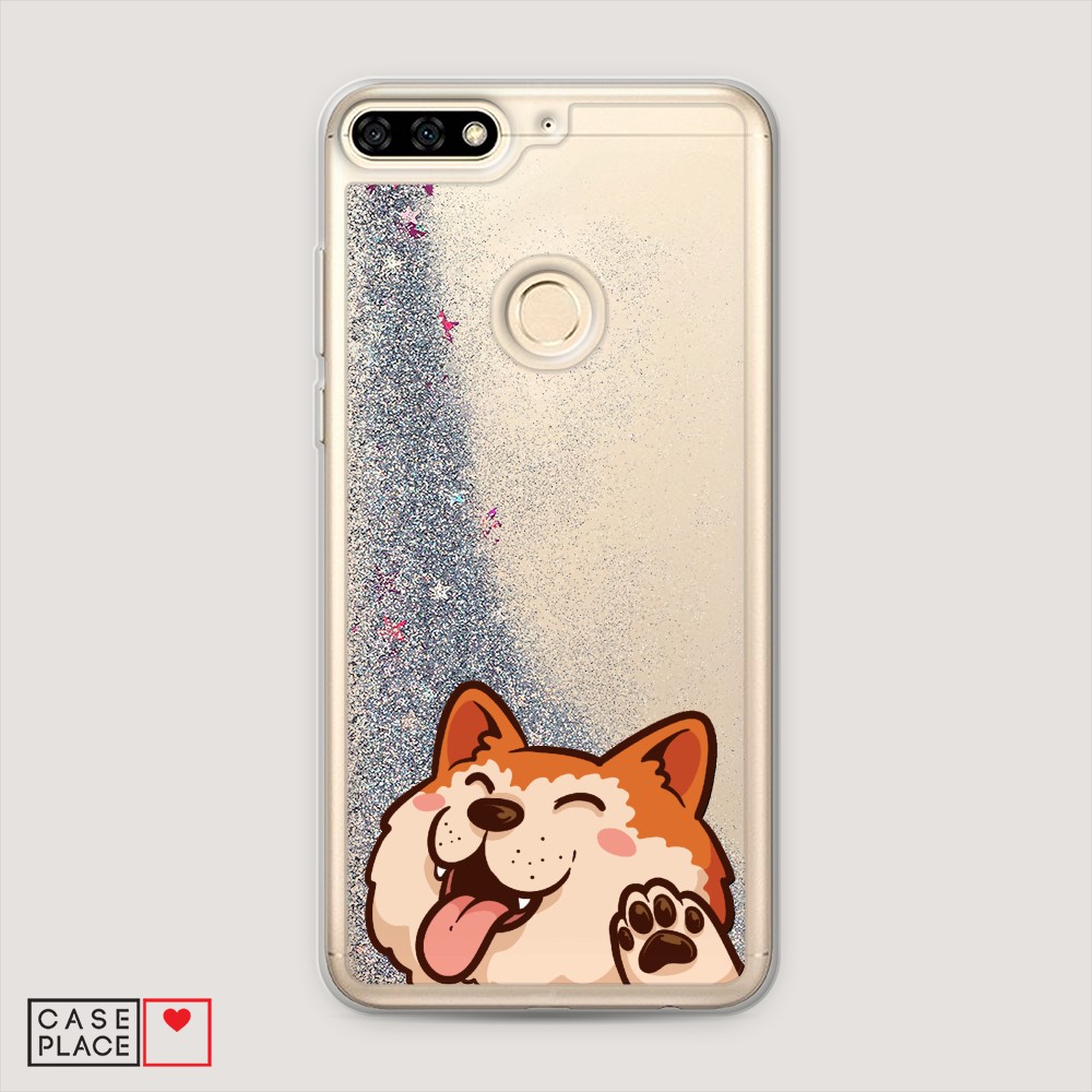 

Чехол Awog на Honor 7C/7A Pro/Y6 Prime 2018 "Акита-ину машет", Разноцветный, 64591-1