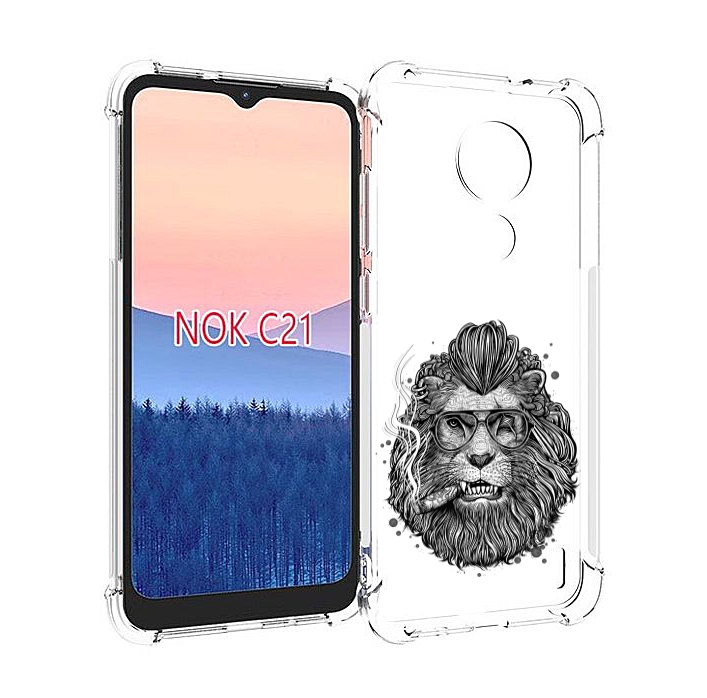 

Чехол MyPads курящий лев для Nokia C21, Прозрачный, Tocco