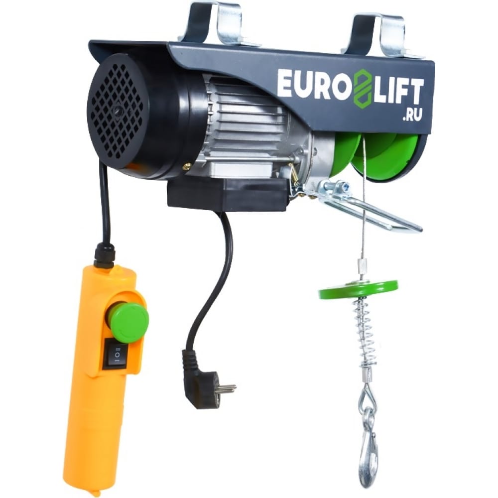 Электрическая стационарная лебедка EURO-LIFT РА-500А лебедка электрическая 500 1000кг 30 15м u 220v p1 50hz euro lift kcd 00019835