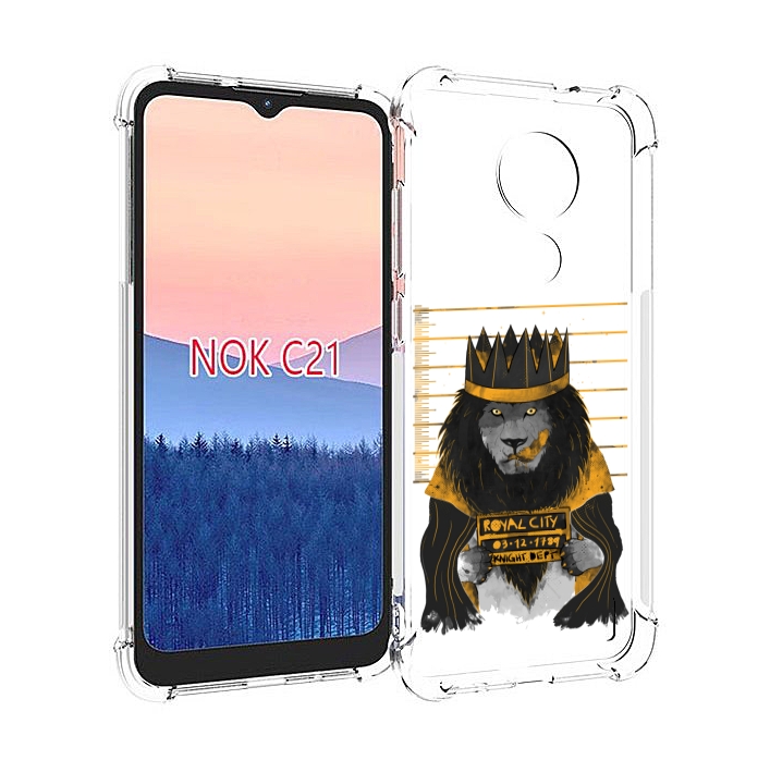 

Чехол MyPads лев в законе для Nokia C21, Прозрачный, Tocco