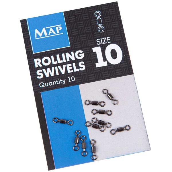 

Рыболовный вертлюг Map Rolling Swivel 14 кг, 10 шт., Rolling Swivel