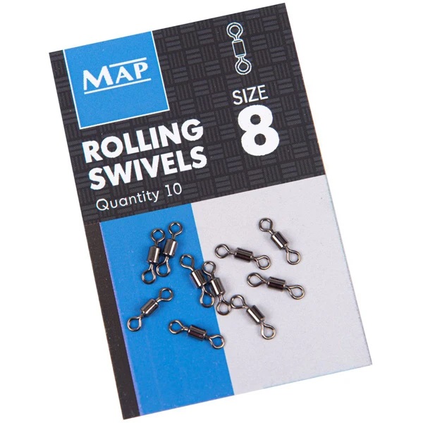 

Рыболовный вертлюг Map Rolling Swivel 19 кг, 10 шт., Rolling Swivel