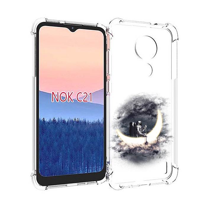 

Чехол MyPads лунный путешественник для Nokia C21, Прозрачный, Tocco