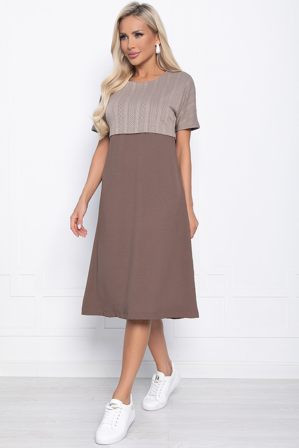 

Платье женское LT Collection Терри коричневое 48 RU, Коричневый, Терри