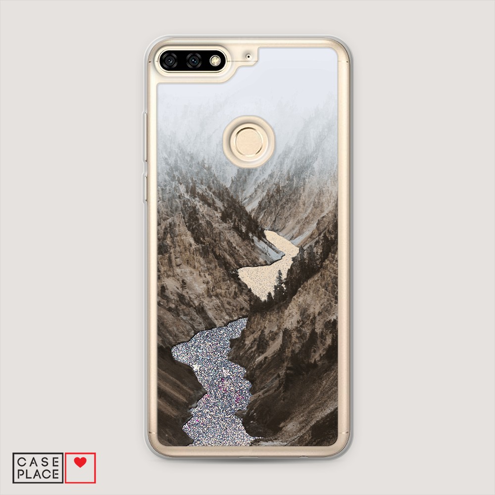 

Чехол Awog на Honor 7C/7A Pro/Y6 Prime 2018 "Горная река", Разноцветный, 64591-1