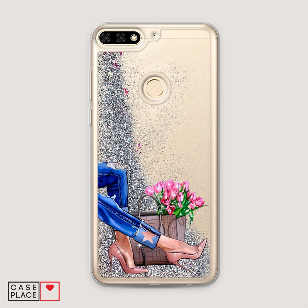 

Чехол Awog на Honor 7C/7A Pro/Y6 Prime 2018 "Каблучки", Разноцветный, 64591-1