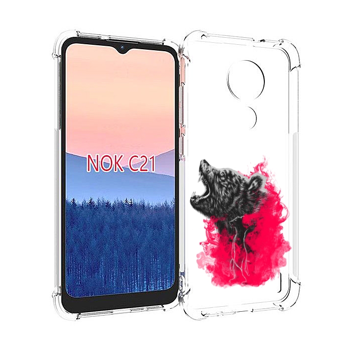 

Чехол MyPads медведь в дымке для Nokia C21, Прозрачный, Tocco