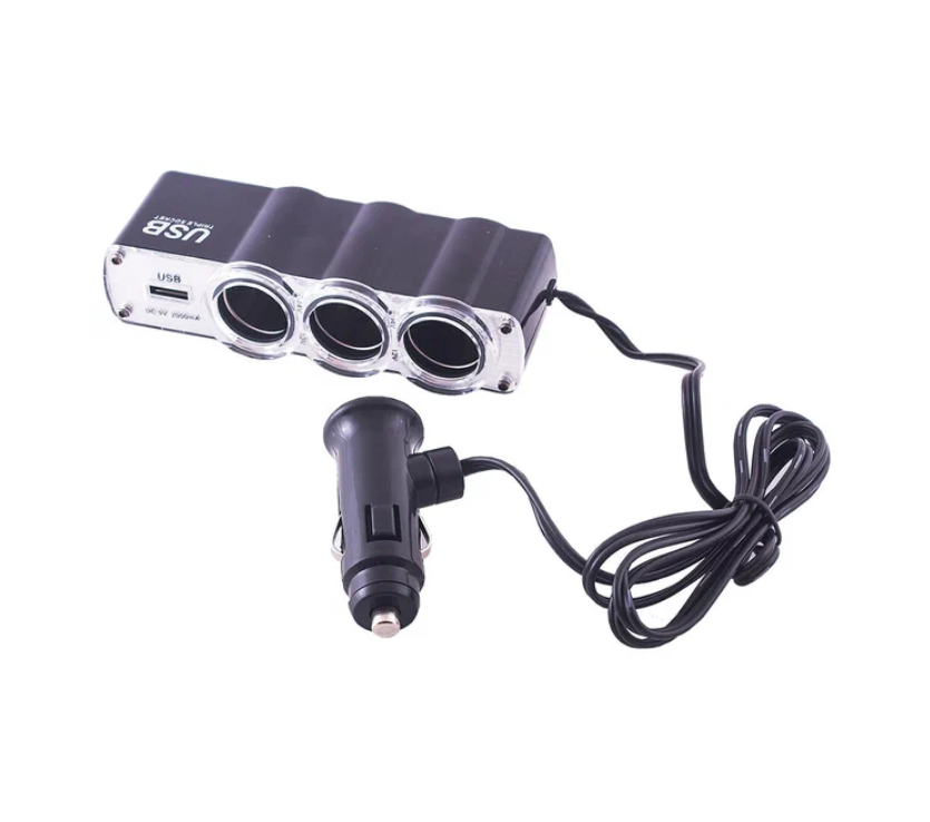 

Прикуриватель 3 Гнезда 12 В Usb 2 А Предохранитель 5 А Черный Skyway Skyway арт. S0230102