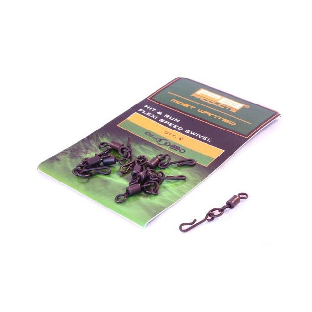 

Рыболовный вертлюг PB Products Hit & Run Flexi-Ring Speed Swivel 19 кг, 8 шт., Hit & Run Flexi-Ring Speed Swivel