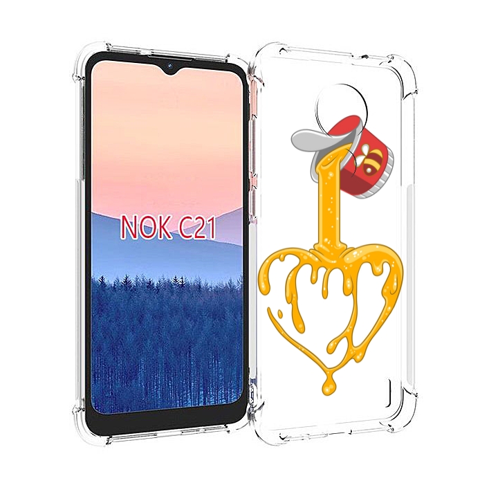 

Чехол MyPads медовое сердце для Nokia C21, Прозрачный, Tocco