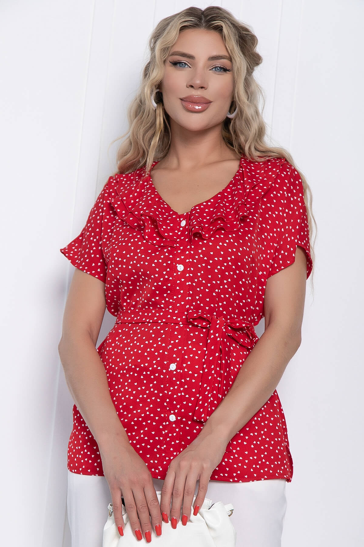 

Блуза женская LT Collection Дыхание лета красная 46 RU, Красный, Дыхание лета