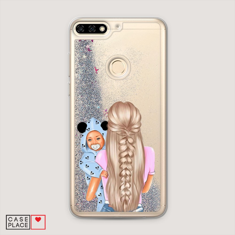 

Чехол Awog на Honor 7C/7A Pro/Y6 Prime 2018 "Молодая мама", Разноцветный, 64591-1