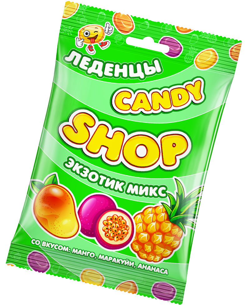 Карамель леденцовая Candyshop Экзотик микс, 2 шт по 80 г