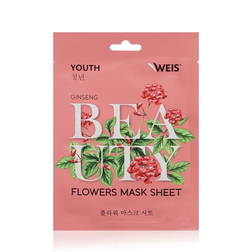 Маска для лица WEIS Beauty Flowers Youth с экстрактом женьшеня 23г 244₽